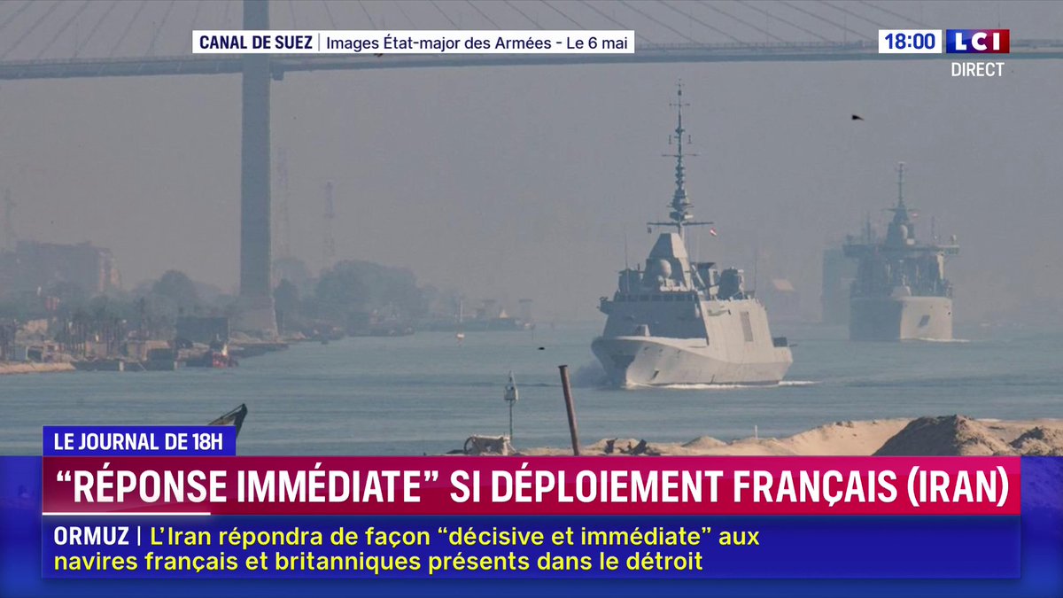 🔴⚡️ Dernière minute : l'Iran menace directement la France et le Royaume-Uni Téhéran avertit d'une "réponse immédiate" en cas de déploiement français et britannique dans le détroit d'Ormuz