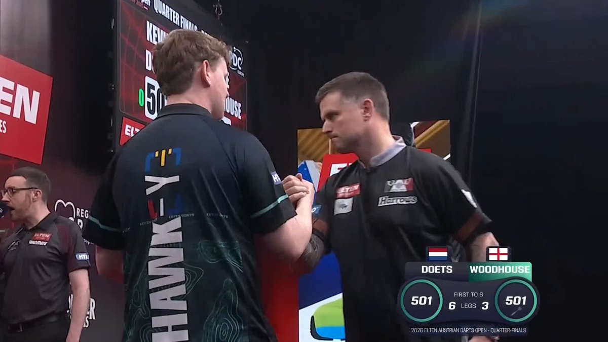 141 TO WIN IT! Kevin Doets is outstanding in Graz, as the Dutchman averages upwards of 112 on his way to a 6-3 victory over Luke Woodhouse, with Hawkeye pinning a stunning 141 checkout to win it! 📺 #ET6