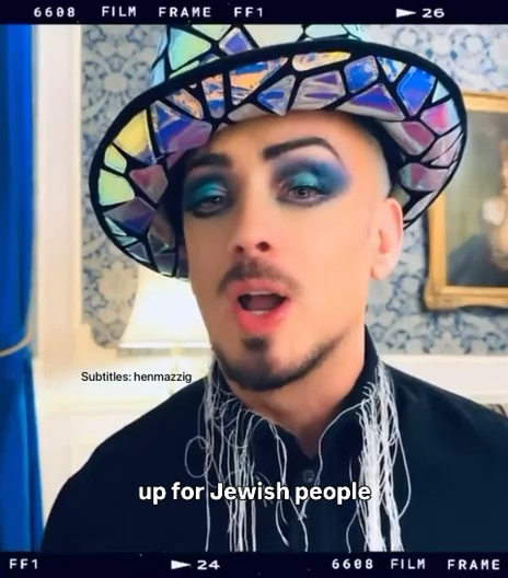 “I don’t want to be thanked for doing what is right” Boy George in a powerful message to Jews and allies standing together at the march against anti-Jewish hate in London today.