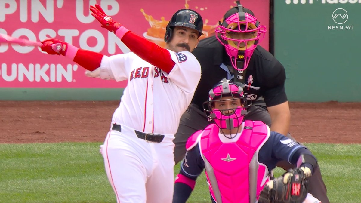 Off the monster 👀 Mickey Gasper's first hit in a Red Sox uniform is a double off the green monster 🔥