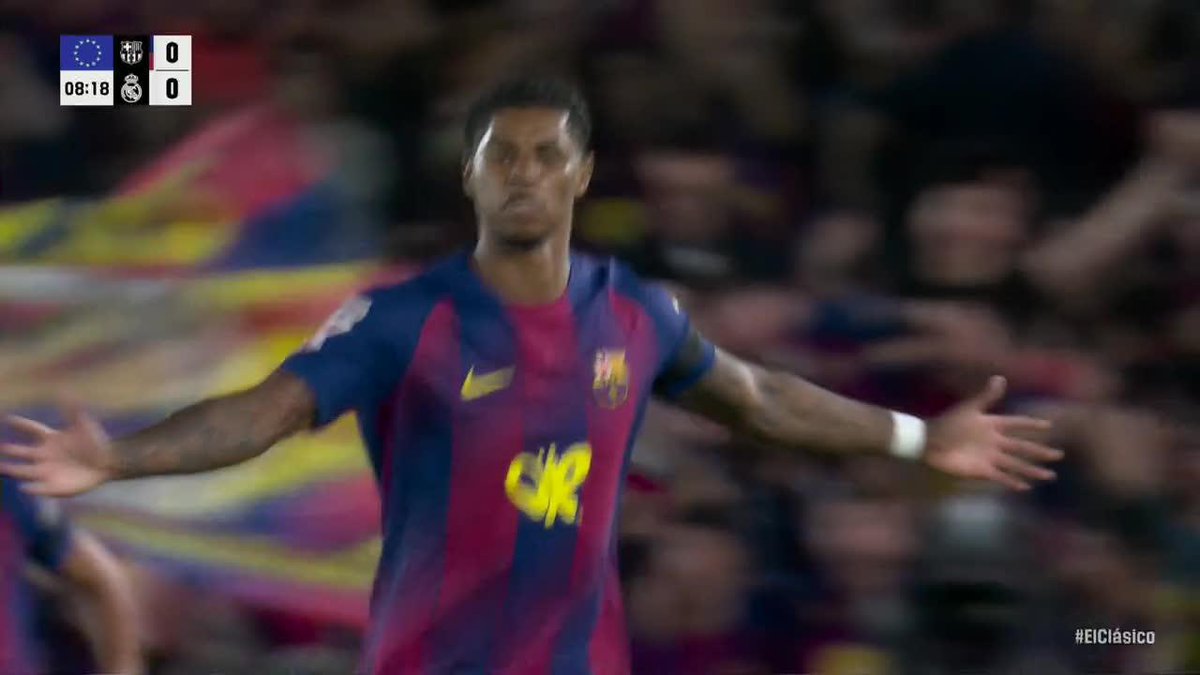 MARCUS RASHFORD OH MY WORD WHAT A FREE KICK GOAL! SPOTIFY CAMP NOU IS ROCKING! Watch now on ESPN and the App!