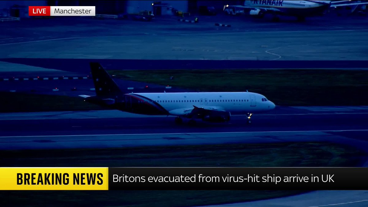 BREAKING: The British repatriation flight from Tenerife has landed back in the UK. It's carrying the 20 Britons who were evacuated from the MV Hondius after a hantavirus outbreak onboard. Latest: 📺 Sky 501 and YouTube