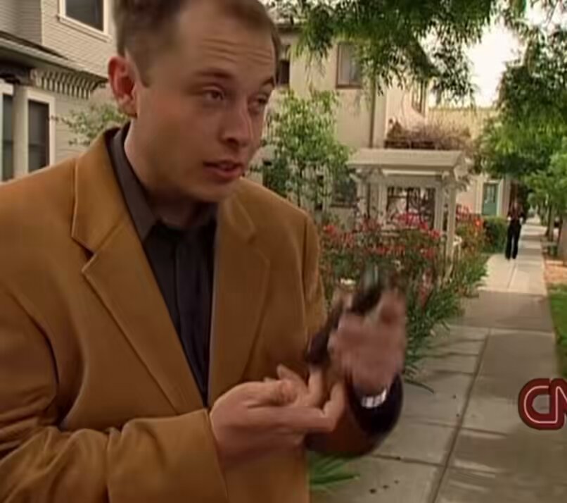 Young Elon after selling his 1st company for $307 million