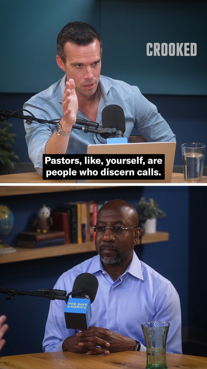 "How would a pastor discern a call to run for president?" –Jon Favreau to Senator Raphael Warnock.