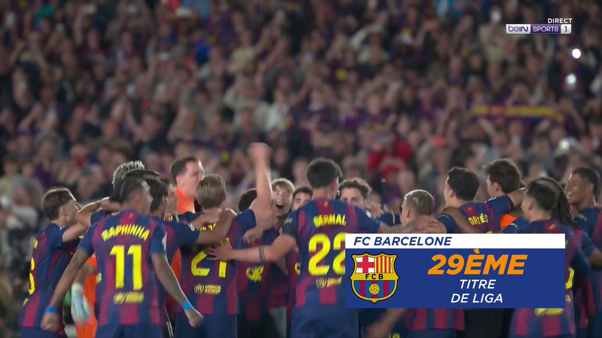 🏆 Le FC Barcelone est sacré champion d'Espagne !