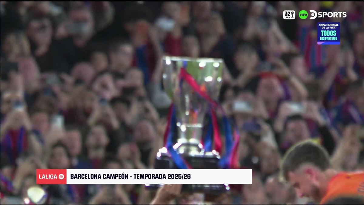 🇺🇾👏🏼 EL CAPITÁN RONALD ARAUJO LEVANTA EL TROFEO DE BARCELONA CAMPEÓN.