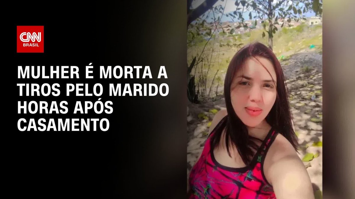 Mulher é morta a tiros pelo marido horas após casamento; assista #CNNBrasil