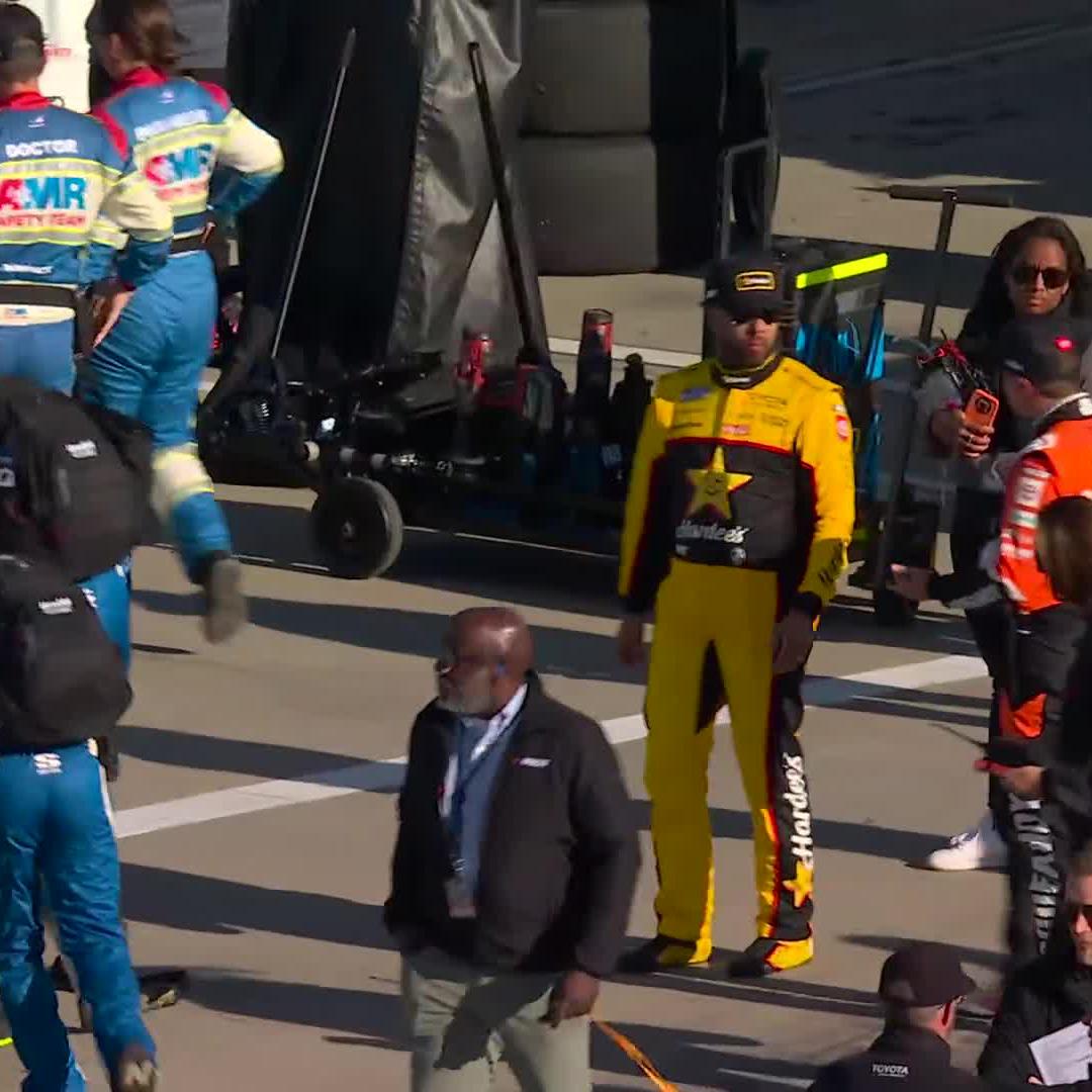 An exchange of words between Bubba Wallace and Christopher Bell after the race at Watkins Glen International.