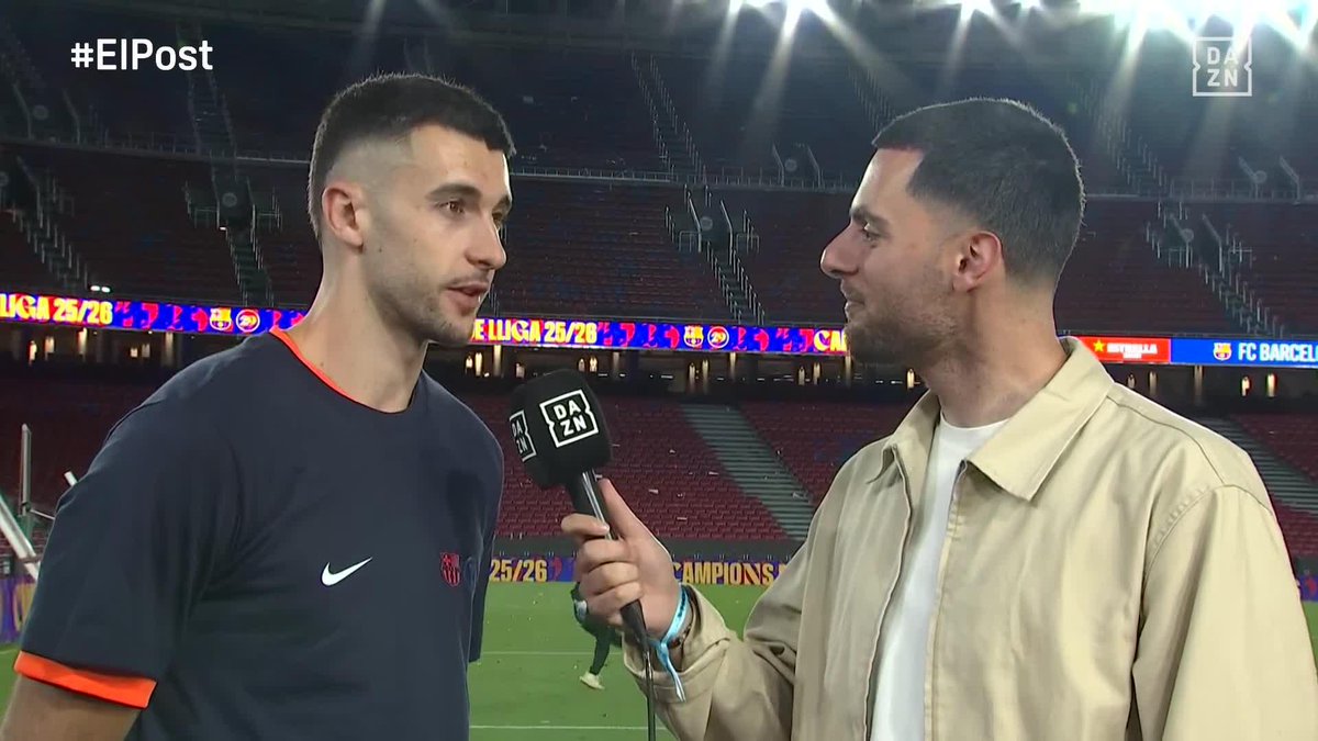 "Para eso vine, para jugar estos partidos y ganar títulos" 🔵🔴 Joan García habla después de ganar su primera liga con el FC Barcelona #ELPOST