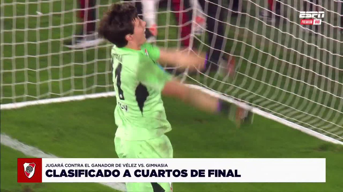 EL PIBE Y SU GENTE: Beltrán festejó la clasificación de River ante San Lorenzo. 📺 ESPN Premium | Suscribite al Pack Fútbol en