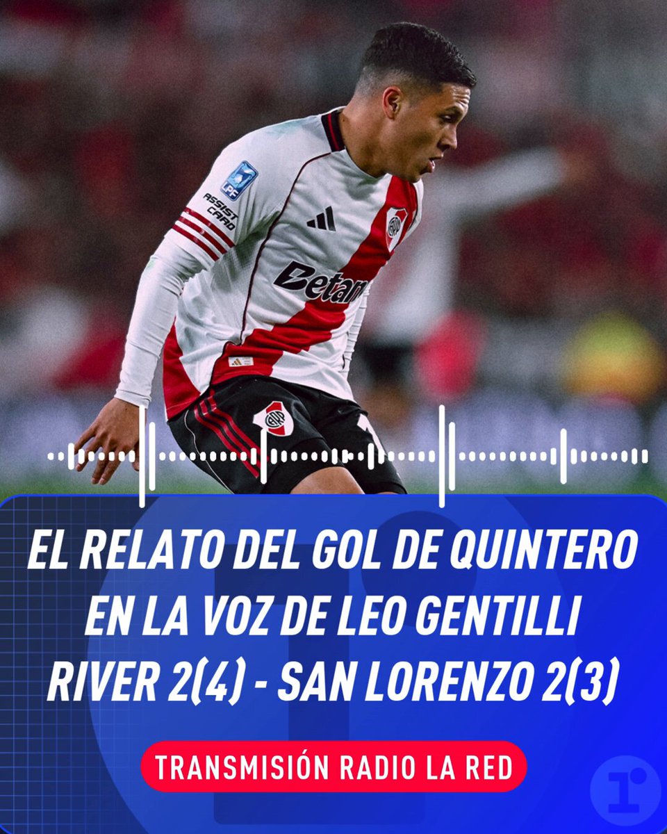 ⚽ EL GOL DE JUANFER EN EL 122' Se terminaba el partido y el Monumental gritaba "que se vayan todos", pero Juanfer la agarró en mitad de cancha y ejecutó un centro que terminó dentro de la red. Y así lo relató Leonardo Gentili