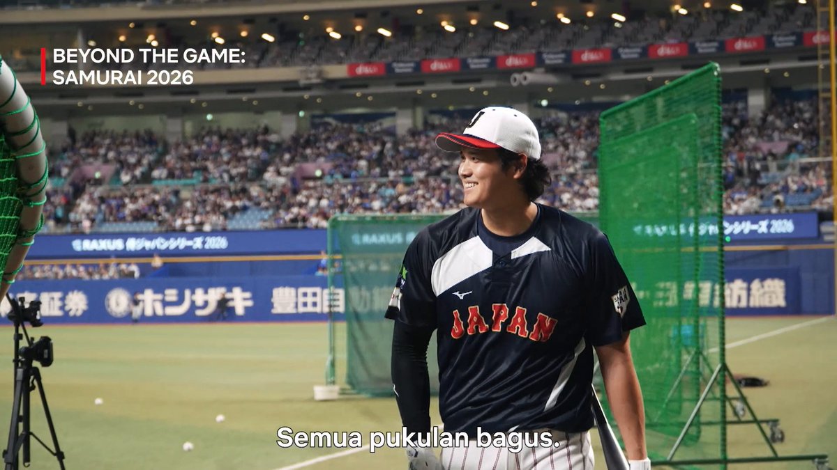 Shohei Ohtani &amp; geng timnas baseball Jepang lagi latihan, yang nonton rame bener sekabupaten 😲