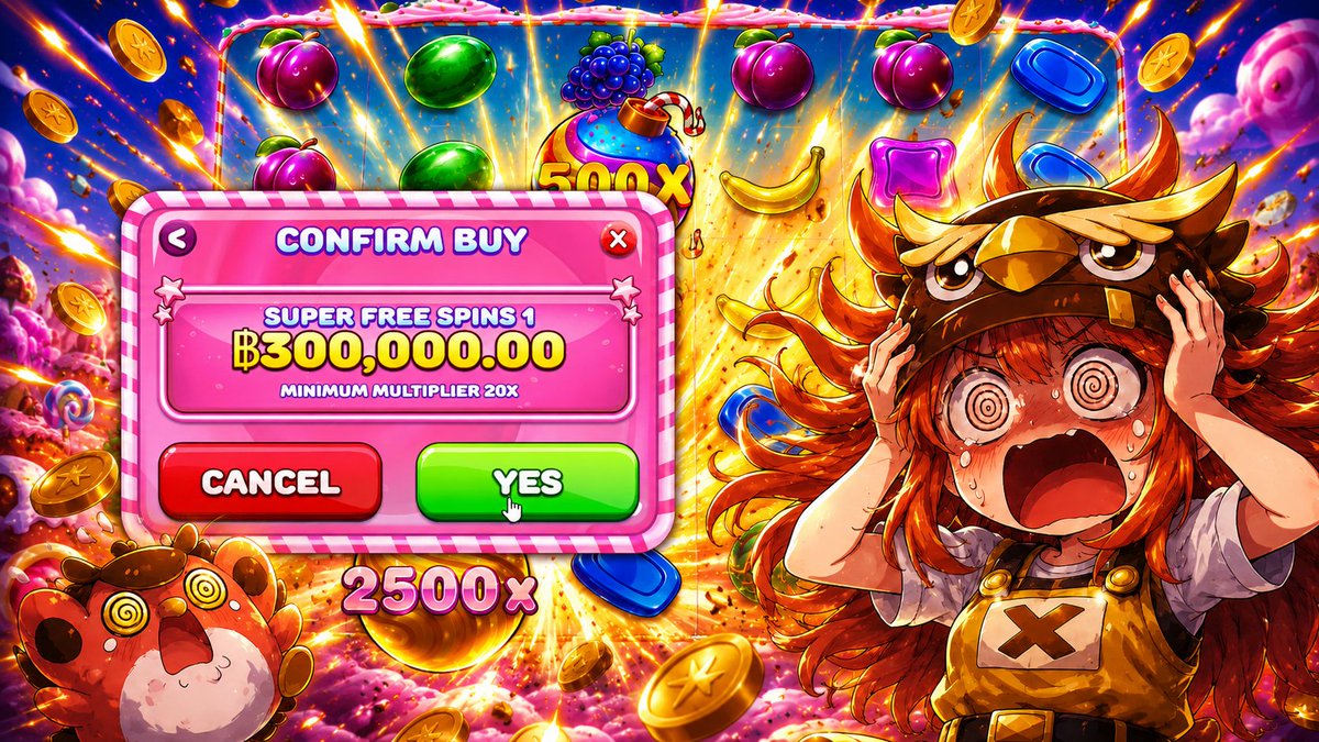 ซื้อฟรีสปินไม้เดียว 300,000! | Sweet Bonanza 2500