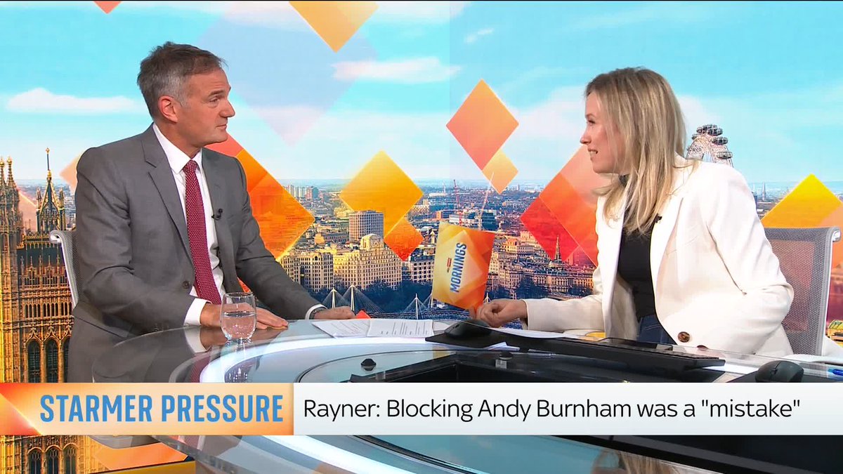 🗣️ 'Should Andy Burnham be allowed to come back to Westminster?' - @sophyRidgeSky 🗣️ 'Andy Burnham left Westminster to go to Manchester, and he made a series of promises. I think promises matter' - Business sec Peter Kyle MP 🔗Latest: