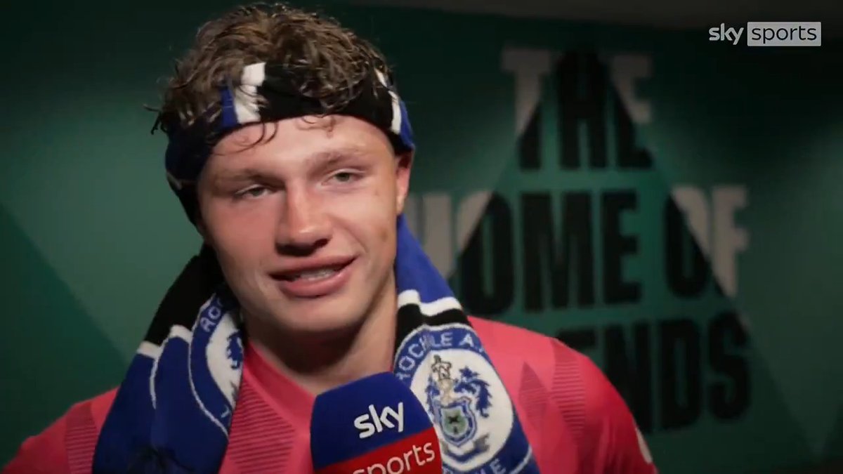 "It's a dream come true" ๐ฃ๏ธ Oliver Whatmuff helped secure Rochdale's promotion to the EFL after saving two penalties in the shoot-out.