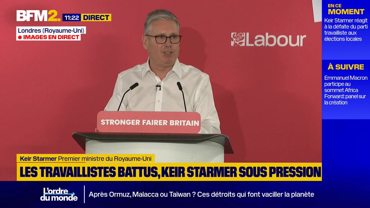 Keir Starmer : "Je prends la responsabilité de réaliser le changement que nous avons promis (...). Je prends la responsabilité de ne pas fuir, de ne pas plonger notre pays dans le chaos" #BFM2