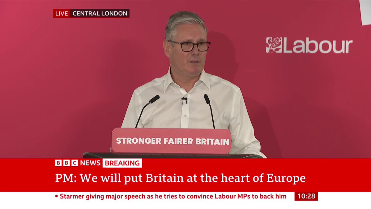 "A symbol of a stronger relationship and a fairer future with our closest allies" Starmer says an ambitious youth experience scheme will be at the heart of a new relationship with the EU Follow live: