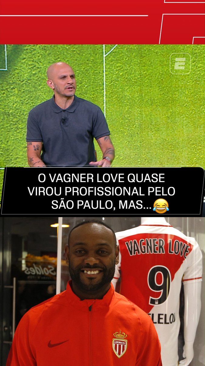 Vagner Love quase virou profissional pelo São Paulo? No Resenha ESPN, o atacante que acabou virando ídolo da torcida do Corinthians falou sobre como quase começou sua carreira no clube do Morumbi, mas uma expulsão em um torneio de base acabou mudando completamente sua trajetória! ASSISTA ao Resenha ESPN com Vagner Love na ESPN pelo Plano Premium do #DisneyPlus! #ResenhaESPN #Futebol #VagnerLove
