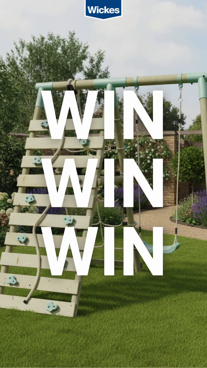 Ready to give your garden the ultimate summer upgrade?☀️ We've teamed up with Mercia to give you the chance to #WIN a Swing Set with a Climbing Wall! To enter: 1. Follow @wickes 2. Like this post 3. Tag someone you know who would love this prize Good luck!