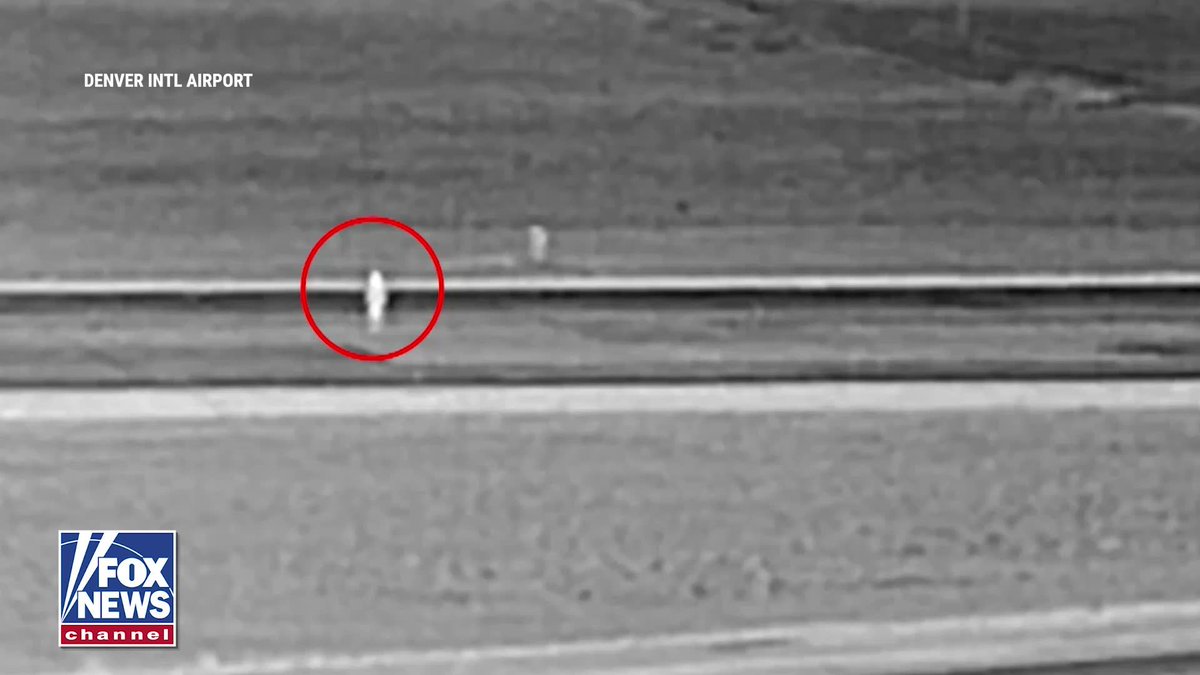Newly released video shows the moment a person runs onto the runway at Denver International Airport and is fatally struck by a Frontier Airlines plane during takeoff. An airport spokesperson says the individual jumped a perimeter fence and entered the airfield two minutes later before the incident occurred. The person has not been identified and is not believed to be an airport employee. The incident triggered an engine fire, injuring 12 passengers, and sending five people to the hospital.