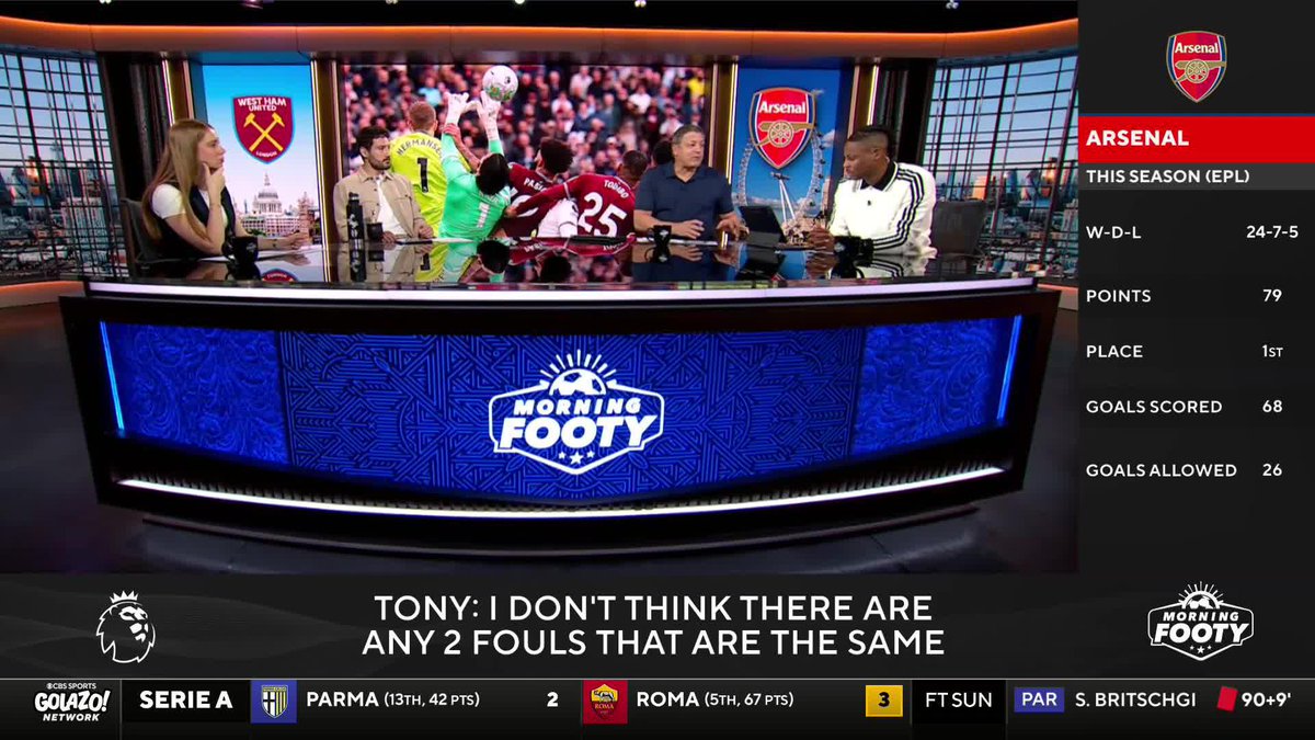 "As a goalkeeper, you put your hand on my arm, it's impossible for me to make a play." Former #USMNT goalkeeper Tony Meola believes the referee made the right decision in disallowing West Ham's late goal 🧤