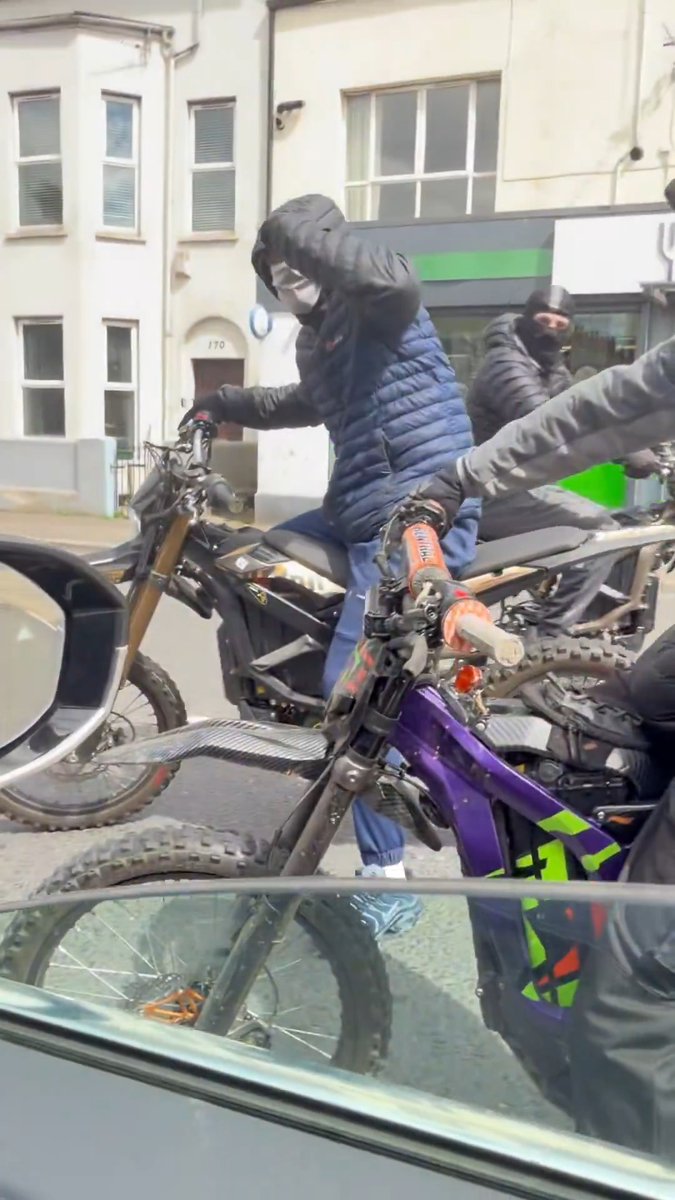 For anybody doubting the real problem I've been talking about re how out of control the masked bike riders are - this is today - 1415 - Ravenhill Rd . This has been allowed to escalate to the point they have no fear .