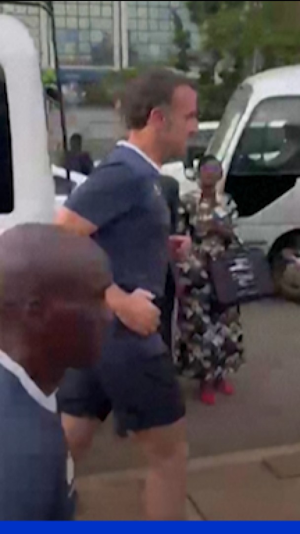 Kenya: Emmanuel Macron effectue son jogging avec la légende du marathon Eliud Kipchoge