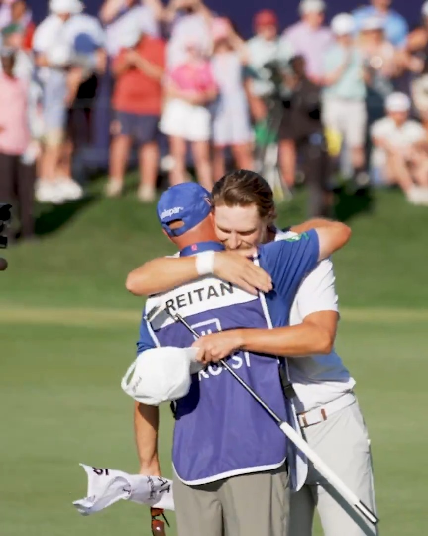 The hard work paid off for the Reitan team 💪 Kristoffer and his caddie, Tim Poyser, get their third win together and first on the PGA TOUR Truist Championship.