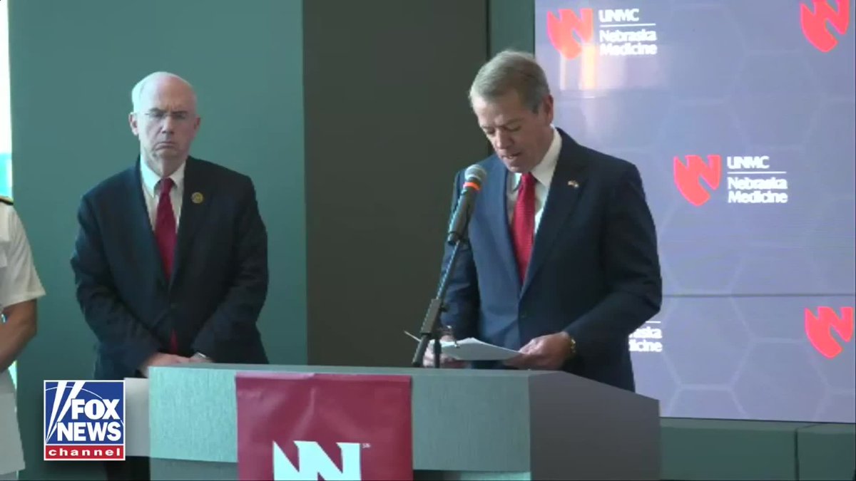 BREAKING: Nebraska Governor Jim Pillen says he's "satisfied" with the state's containment strategy as Americans exposed to the hantavirus cruise ship outbreak arrive in his state, promising that security measures in Omaha remain airtight. "We are working diligently to ensure no one leaves this security in an unsecured way at an inappropriate time." "No one who poses a risk to public health is walking out the front door of the streets of Omaha or beyond."