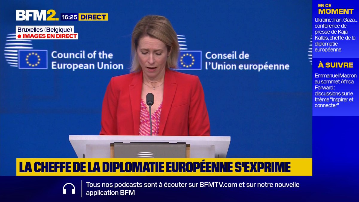 "De toutes les horreurs infligées par la Russie, l'enlèvement d'enfants ukrainiens en est l'une des pires" ➡️Enfants ukrainiens transférés de force: l'UE annonce des sanctions contre des responsables russes, annonce la cheffe de la diplomatie européenne Kaja Kallas #BFM2