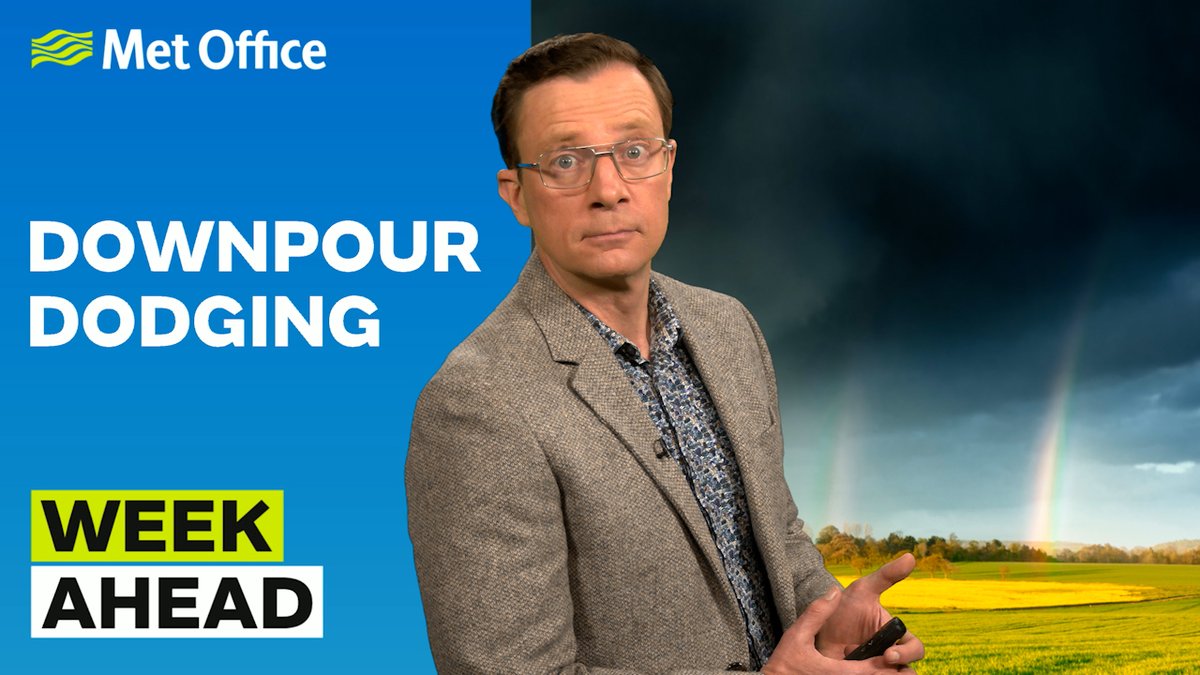 When will it warm up? 🥶 This week will be cool and showery, with some heavy downpours. We may also see hail and thunder at times. Watch our latest Week Ahead forecast with Alex ⤵️ 🧵 1/2