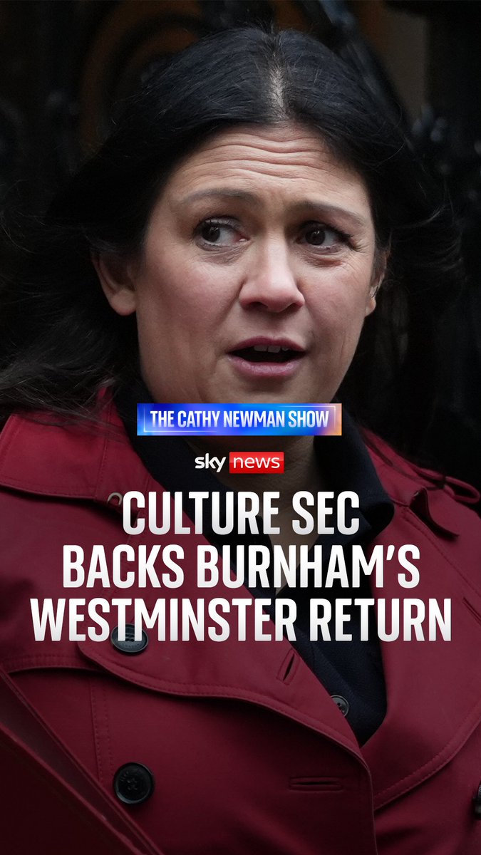Culture Sec Lisa Nandy has backed Andy Burnham's return to parliament, saying he is an "asset" as the mayor of Manchester and would be an "asset in Westminster too" Watch the Cathy Newman's show at 7pm or on demand on the Sky News YouTube Channel