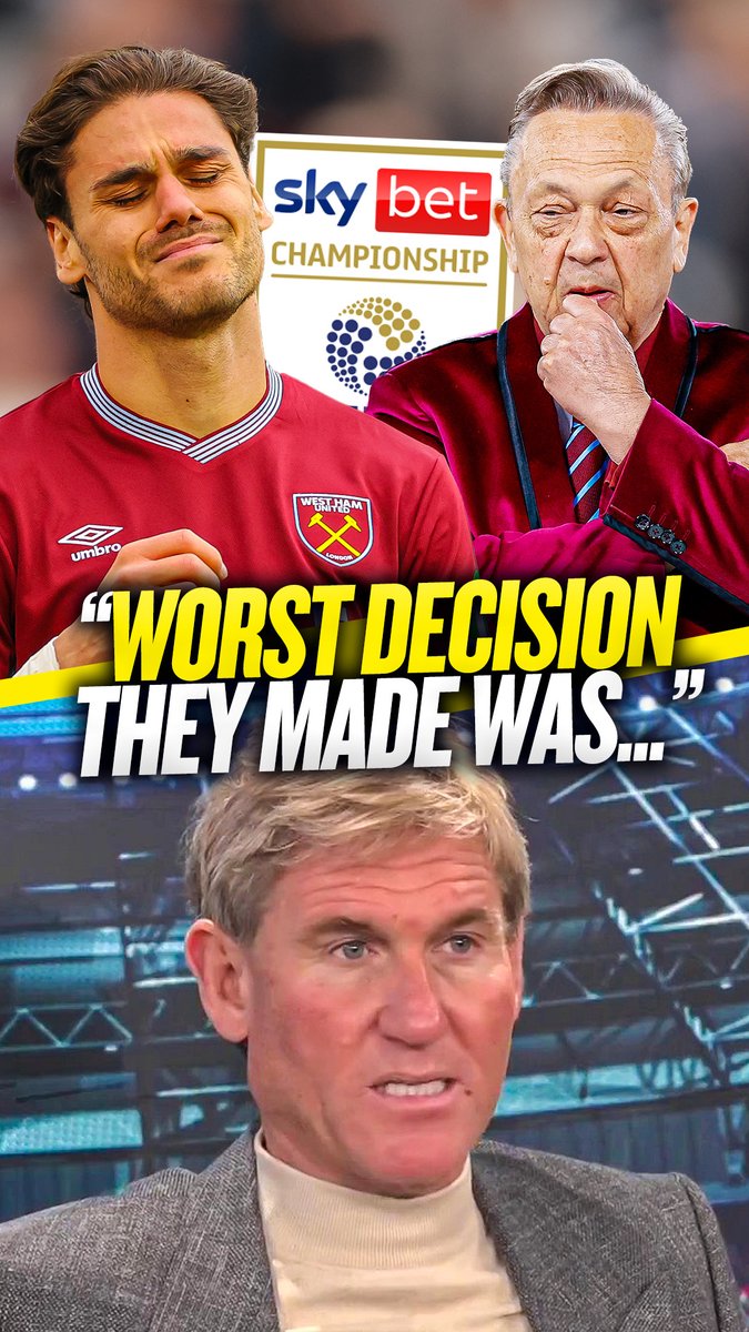 ⬇️ "I've always maintained the view that West Ham will get relegated!" 🤦‍♂️ "The worst decisions they made was [appointing] Pellegrini... Moyes should still be at West Ham!" Simon Jordan explains why #WHUFC have found themselves on the brink of relegation! ⚒️