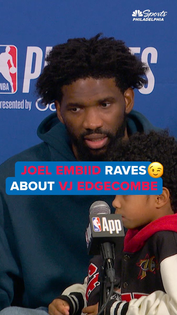 "He's the guy." Joel Embiid with extraordinarily high praise for VJ Edgecombe. 🙌