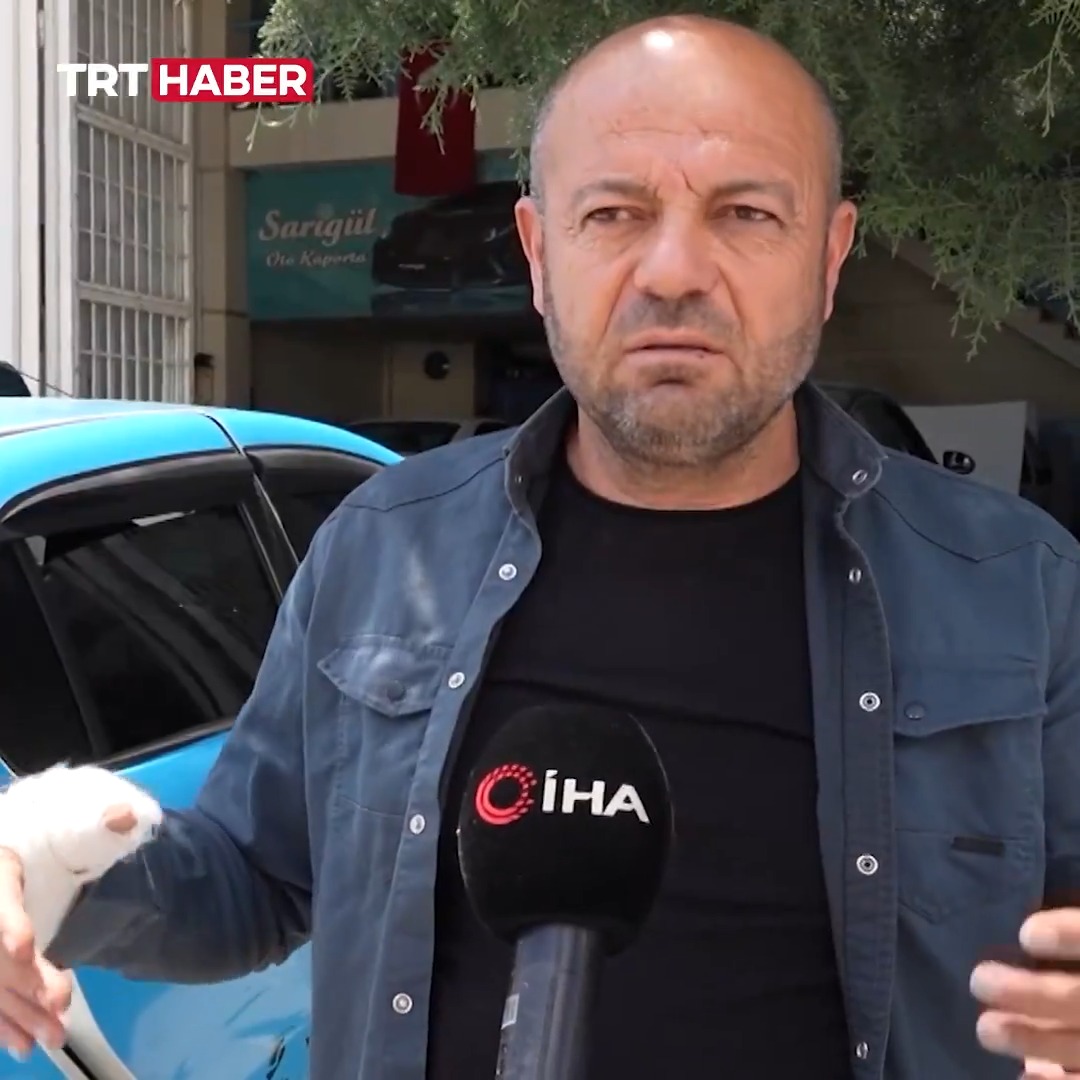 Gaziantep'teki saldırganı engelleyen taksi şoförü: "Yakın mesafeden polislere ateş etmek üzereydi, ben ön camdan silaha atılarak engelledim. Şükürler olsun o polislerin hiçbirine bir zarar gelmedi."