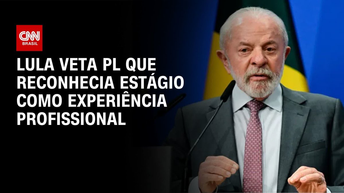 Lula veta lei de estágio como experiência profissional; assista #LiveCNNBrasil