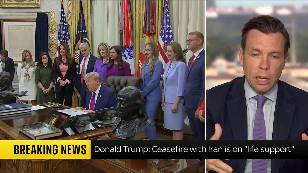 1/2 'Iran wants to be able to retain its nuclear infrastructure to be able to enrich uranium - that for the Americans is a big, big problem.' Mark Stone shares his analysis, following Donald Trump's statement that the U.S. and Iran ceasefire is "on massive life support"