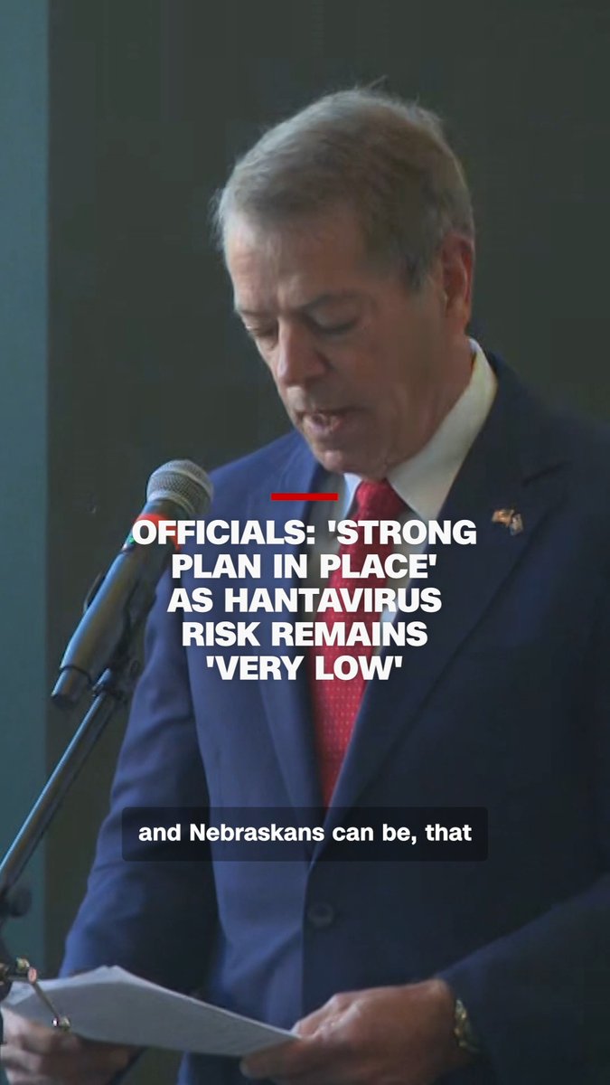 US officials held a press conference on the ongoing hantavirus outbreak as Nebraska's governor and federal health officials said a strong containment plan is in place and the risk to the public remains "very low." Follow live updates.
