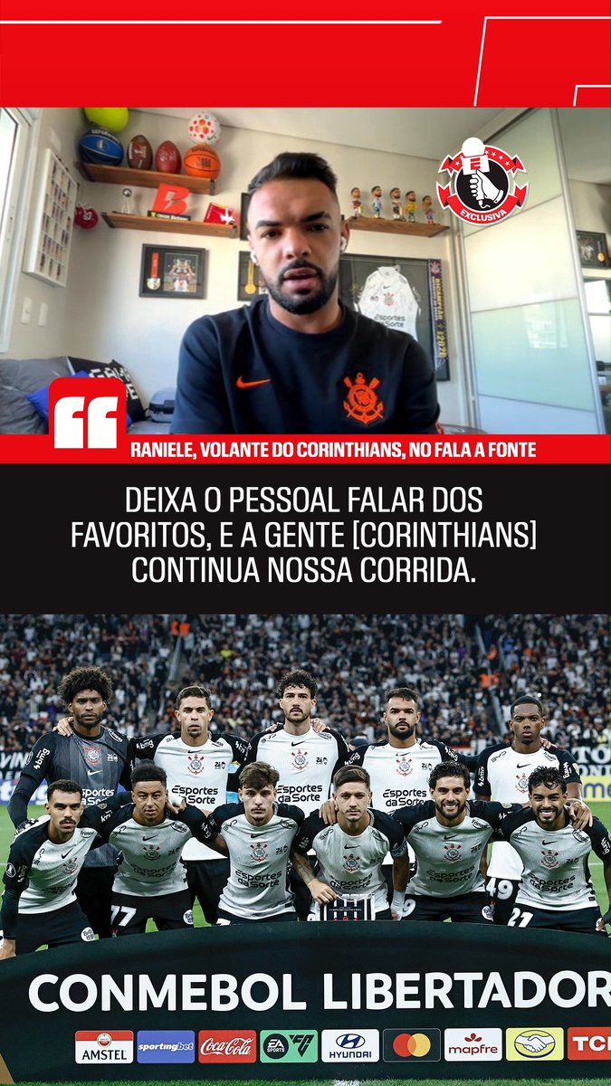 Raniele, sobre o Corinthians na Libertadores: "Na Copa do Brasil, a gente ia sair nas oitavas. Contra o Flamengo, o título já era do Flamengo. No Paulistão, a mesma coisa. Deixa o pessoal continuar desatento com a gente…" 🎥 ESPN Brasil | SportsCenter Brasil