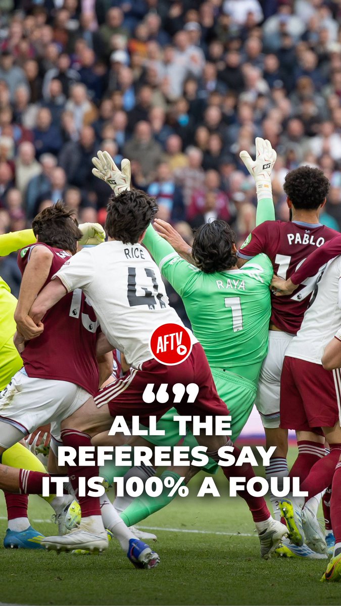 Rival fans won’t accept it, but it’s clear it was a foul! 😤 #FoureverArsenal #Arsenal #AFTV