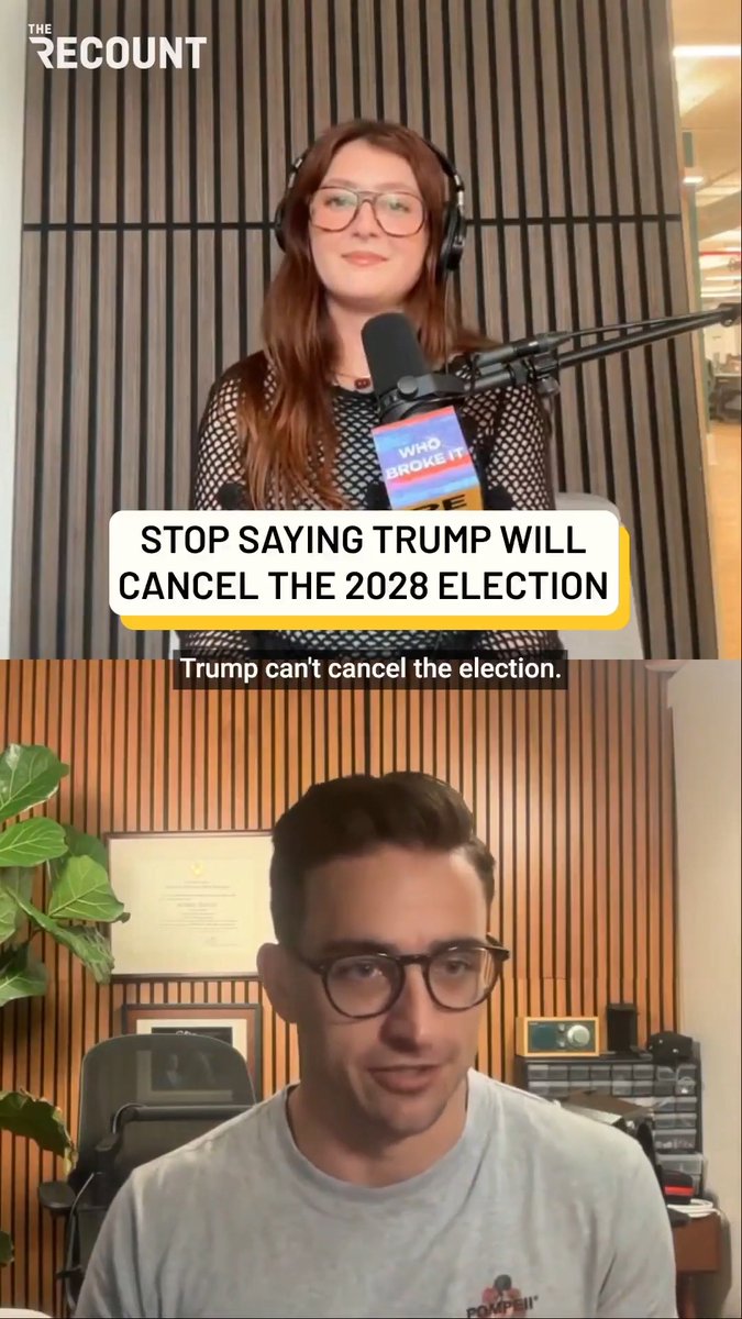 The online theory with the top spot on Sawyer Hackett’s shit list: that Trump will cancel the next presidential election.