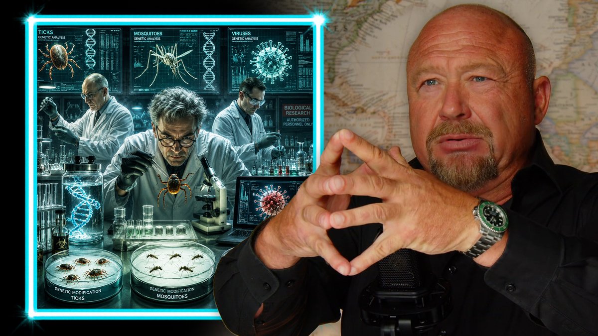 🚨RED ALERT: Homicidal Mad Scientists Have Officially Launched Their New Bioweapon Attack On Humanity- Just As They Said They Were Going To Do! "They Have Set This Whole System Up To Covertly Poison You, Dumb You Down, & Kill You!" After Being Totally Vindicated & Exposing The COVID Plandemic Hoax, Alex Jones Breaks Down How Ticks, Mosquitos, & Gain-Of-Function Viruses Are Being Genetically Modified By The Globalists To Destroy Nations & Set Up Their New World Order System! PLUS, He Reveals What's Coming Next With Hantavirus! "And Now They're Behind This New Rollout, Some New Weaponized Form That Can Jump From Human To Human When It Couldn't Before!" 🔴WATCH ALEX JONES LIVE NOW⬇️