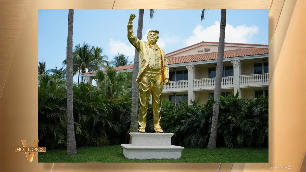 PASTOR DEFENDS GOLD TRUMP STATUE FROM CRITICS: 'The View' co-hosts weigh in after the pastor, who unveiled a 22-foot golden statue of Pres. Trump, defends himself against critics comparing it to the golden calf from the Ten Commandments.