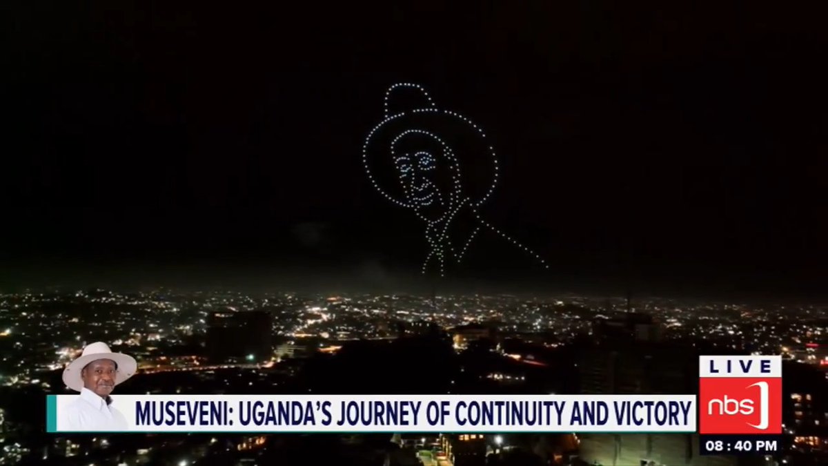 VIDEO: A spectacular presidential drone show lit up Kampala skies ahead of President Yoweri Kaguta Museveni’s 7th inauguration ceremony. #NBSUpdates #M7SwearsIn2026