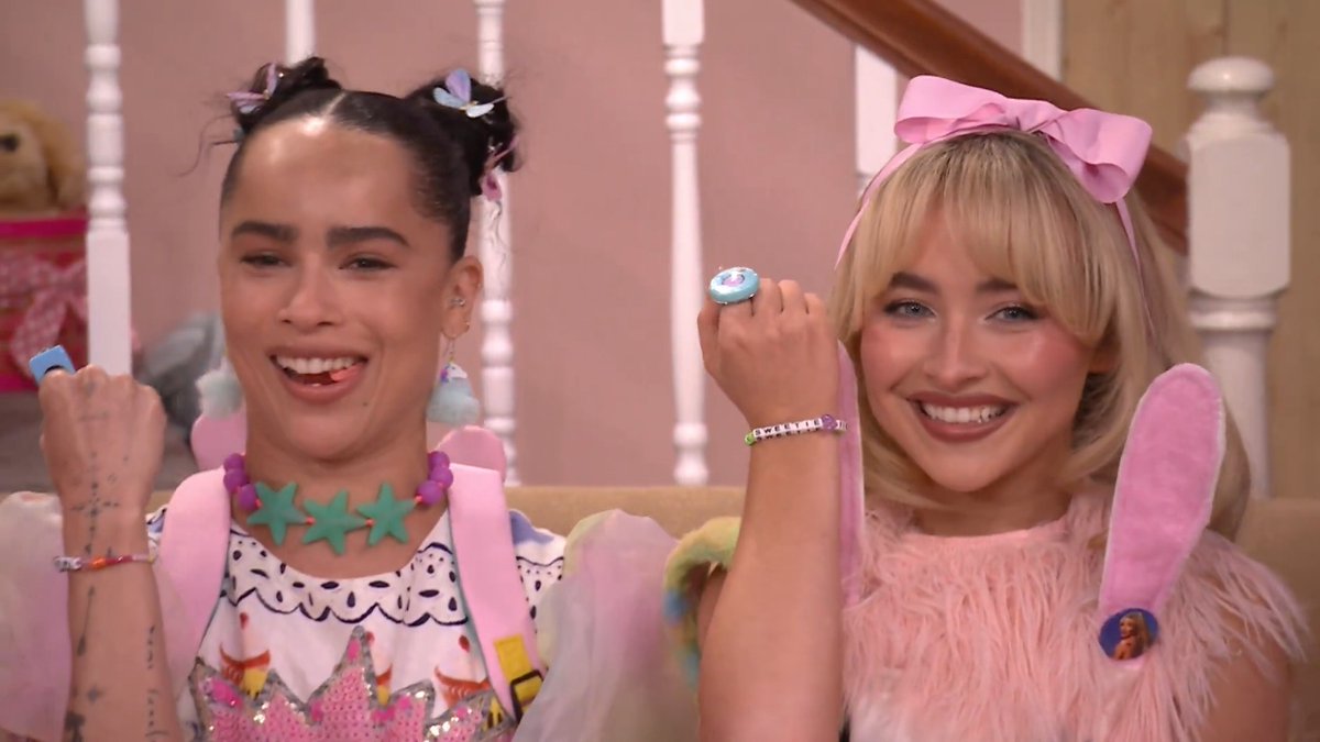 “Ew!” w/ Sabrina Carpenter&amp; Zoe Isabella Kravitz 💖 #FallonFlashback