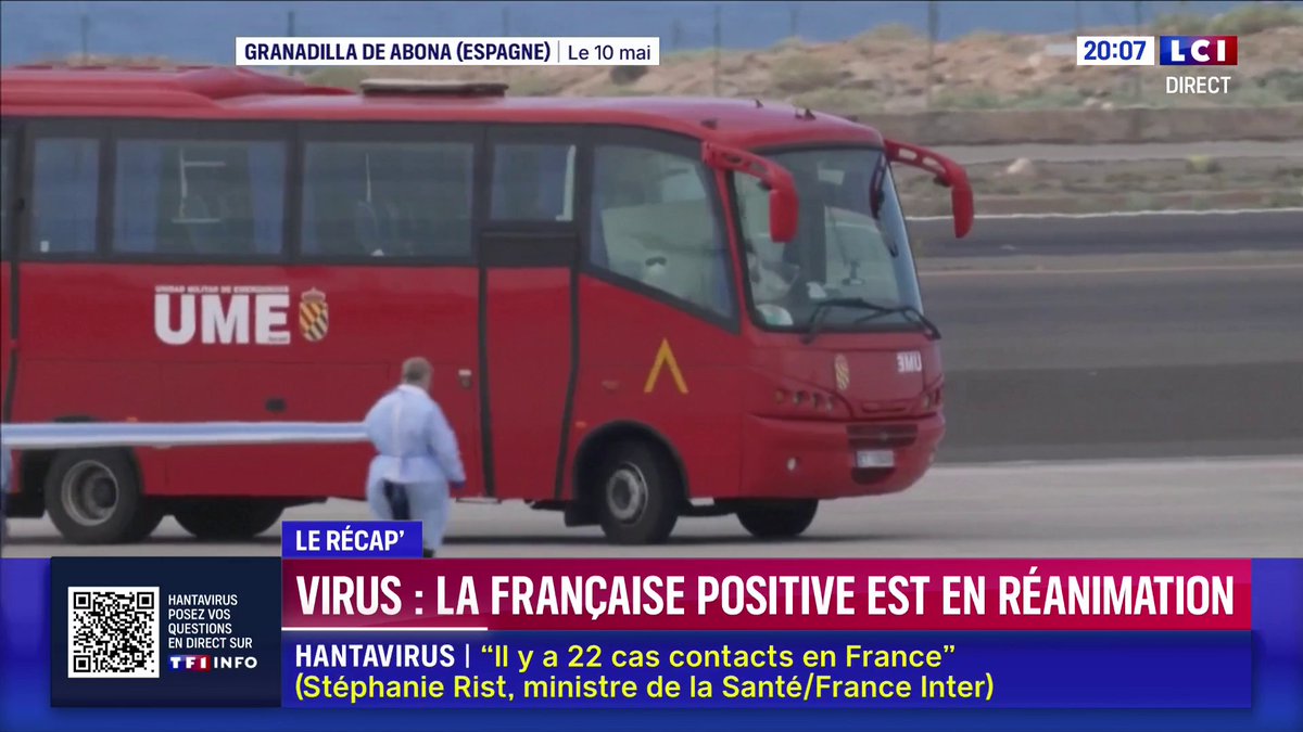 🔴 Hantavirus : la Française positive est en réanimation Pourquoi tant d'inquiétude ? ➡️ Pour le docteur martin Blachier : "Il reste un certain degré d'incertitude sur cet agent, sa contagiosité, il est très sévère. (...) On ne sait pas énormément de choses en réalité."