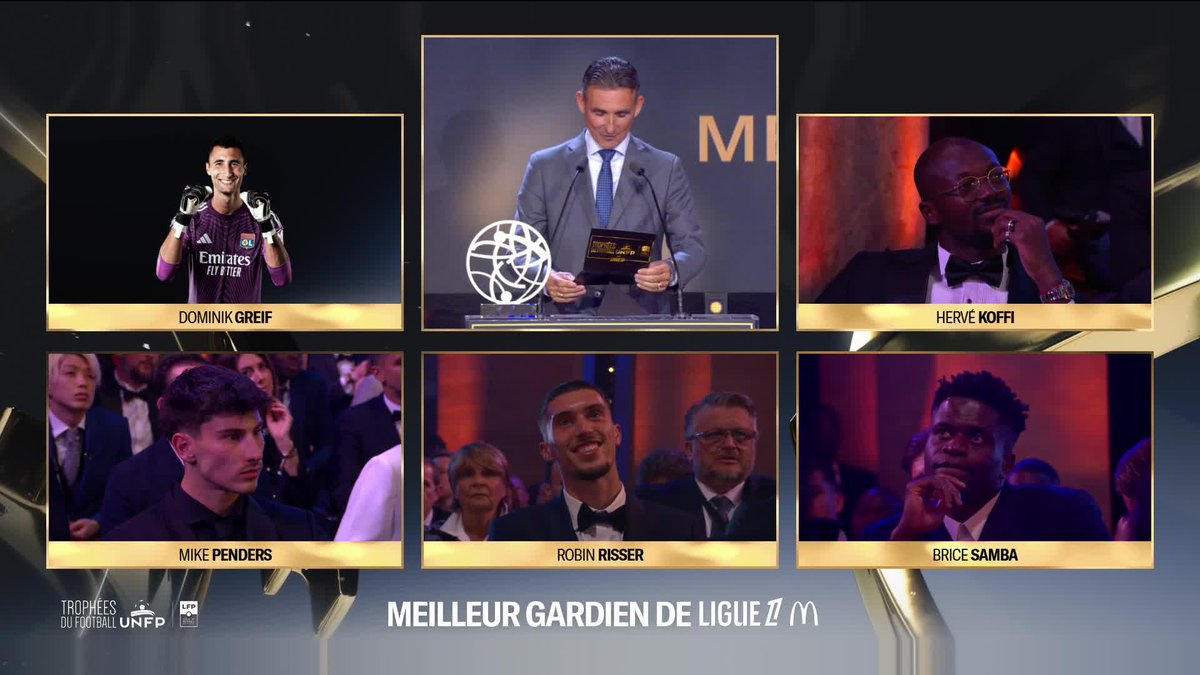 🔴🟡 Robin Risser, meilleur gardien dès sa première saison en Ligue 1 McDonald's ! #TropheesUNFP