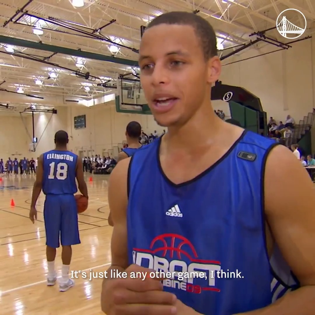 Back when he was chasing the dream. Stephen Curry was making waves at the NBA Draft Combine.