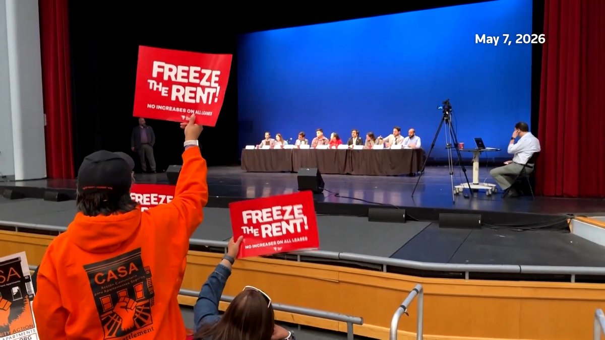 New York City Mayor Zohran Mamdani's best-known campaign promise was tentatively advanced in a cacophonous college auditorium as a city housing board agreed in a provisional vote to consider freezing the rent for about a million regulated apartments