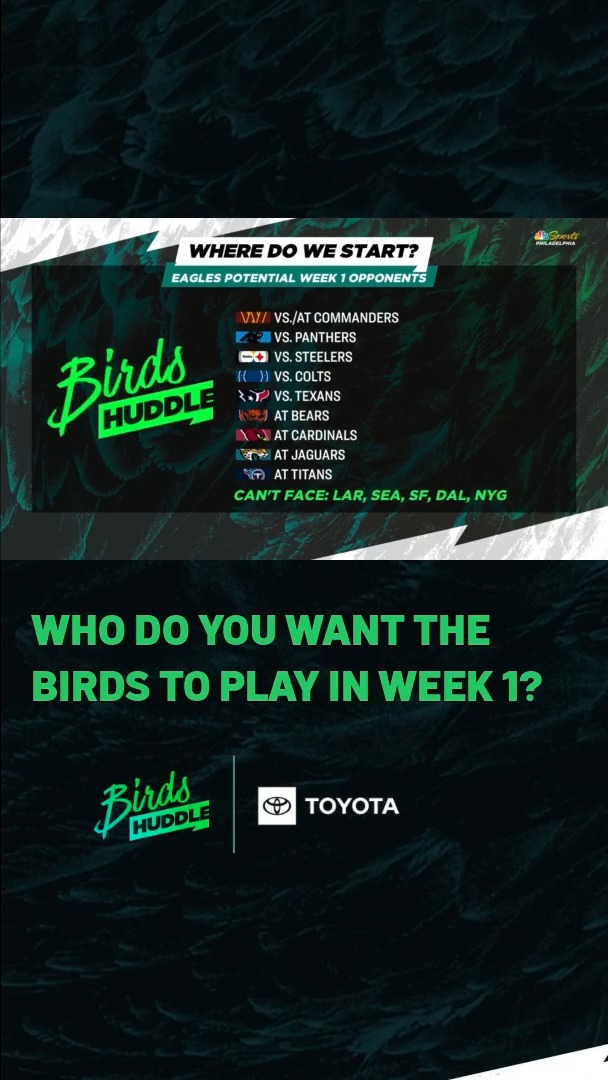 Who do YOU want to see the Eagles face in Week 1?! | Toyota USA